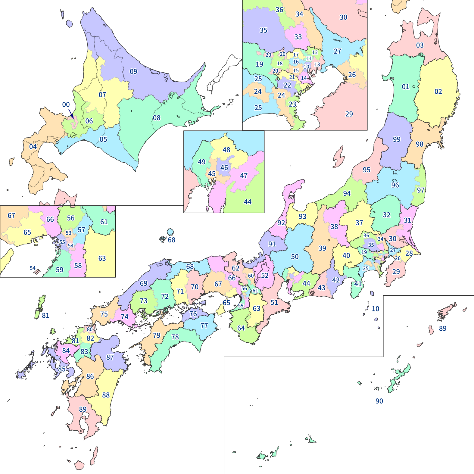 日本 地図 番号